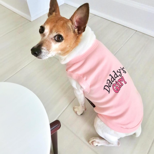 T-shirt per cani in cotone 100% ricamato "elegante Sassy Bit bossy" lavabile in lavatrice grazioso gilet per cani di grossa taglia vestiti rosa per cani - Product Image 4