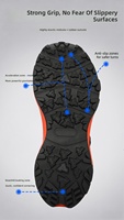 Sepatu Trail Outdoor Unisex Ukuran Besar 39-47, Dengan Bantalan Elastis Tinggi, Penyangga Lengkung Ergonomis, Jaring TPU Bernapas, Anti Selip