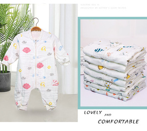 <span class=keywords><strong>Gigoteuse</strong></span> pour bébé en coton mousseline avec logo personnalisé, fermeture éclair, sac de couchage chaud, enveloppe de sommeil portable pour tout-petit - Product Image 5