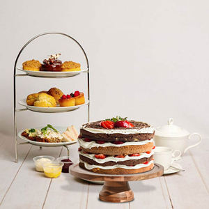 Acacia <b>Wood</b> <b>Cake</b> <b>Stand</b> with Dome Elegant Food Serving Platter for Weddings and Parties <b>Cake</b> Tools - Product Image 5
