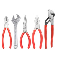 Kit d'outils de bricolage WORKPRO pour la maison, 5 pièces (pinces, clés) avec étui rigide, alimentation manuelle