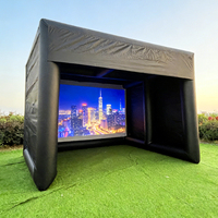 Tente de golf gonflable, abri de golf gonflable, cage d'entraînement de golf gonflable résistante aux intempéries pour l'intérieur et l'extérieur