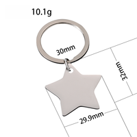 Porte-clés en acier inoxydable personnalisable Ywyougang, breloque étoile vierge pour cadeau personnalisé et accessoire DIY