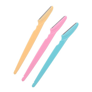 Wholesale 3PCS Portable Eyebrow Razor Trimmer With Cover Beauty Stainless Steel Blade Razor Women <strong>Makeup</strong> <strong>Tools</strong> - Product Image 3
