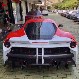 Kit Spoiler 488 Z-ART stile MS per <span class=keywords><strong>Ferrari</strong></span> Kit Spoiler alare in fibra di carbonio per <span class=keywords><strong>Ferrari</strong></span> 488 2015 + Kit carrozzeria aerodinamico in fibra di carbonio - Product Image 5