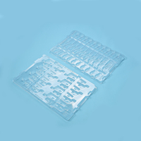 Plateau en plastique thermoformé sur mesure, antistatique, transparent, en PET, à plusieurs cavités, pour l'emballage de composants électroniques de précision