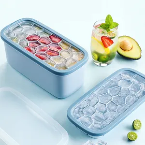 Bandeja de cubos de gelo de silicone GreenEarth de qualidade alimentar molde em forma de favo de mel molde flexível para sorvetes e uso na cozinha caixa de amostra grátis