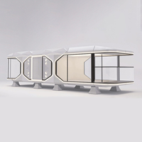 Maison mobile modulaire préfabriquée durable anti-corrosion de luxe Maison à capsule spatiale à commande vocale intelligente pour l'extérieur