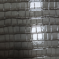 Cuir synthétique PU de haute qualité, effet miroir cristallin, motif crocodile bicolore, pour chaussures, bagages, sacs, ameublement