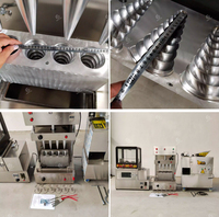 Mini 220v DIY Snack Machine Facile à Utiliser Nouveau Pizza Cône Gaufre Gaufre Biscuit Tasse Crème Glacée Cône Maker pour Friandises Souples Comestibles