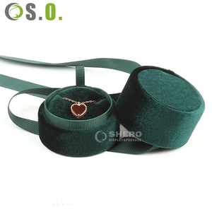 Caja de Terciopelo para Regalo de Joyería, Fabricada en China, Caja de Gamuza Personalizada para Collares y Colgantes con Lazo, Caja de Franela para Anillos de Diamantes - Product Image 5