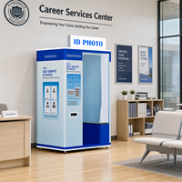 Photomaton personnalisé en libre-service pour photos de visa et cartes d'identité avec appareil photo professionnel pour les boutiques de photographie et les centres commerciaux