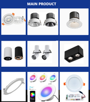 Angle de faisceau étroit Anti-éblouissement 10W Spot intelligent Mini encastré dimmable Commercial Dali Hôtel Cob Plafonnier LED encastré