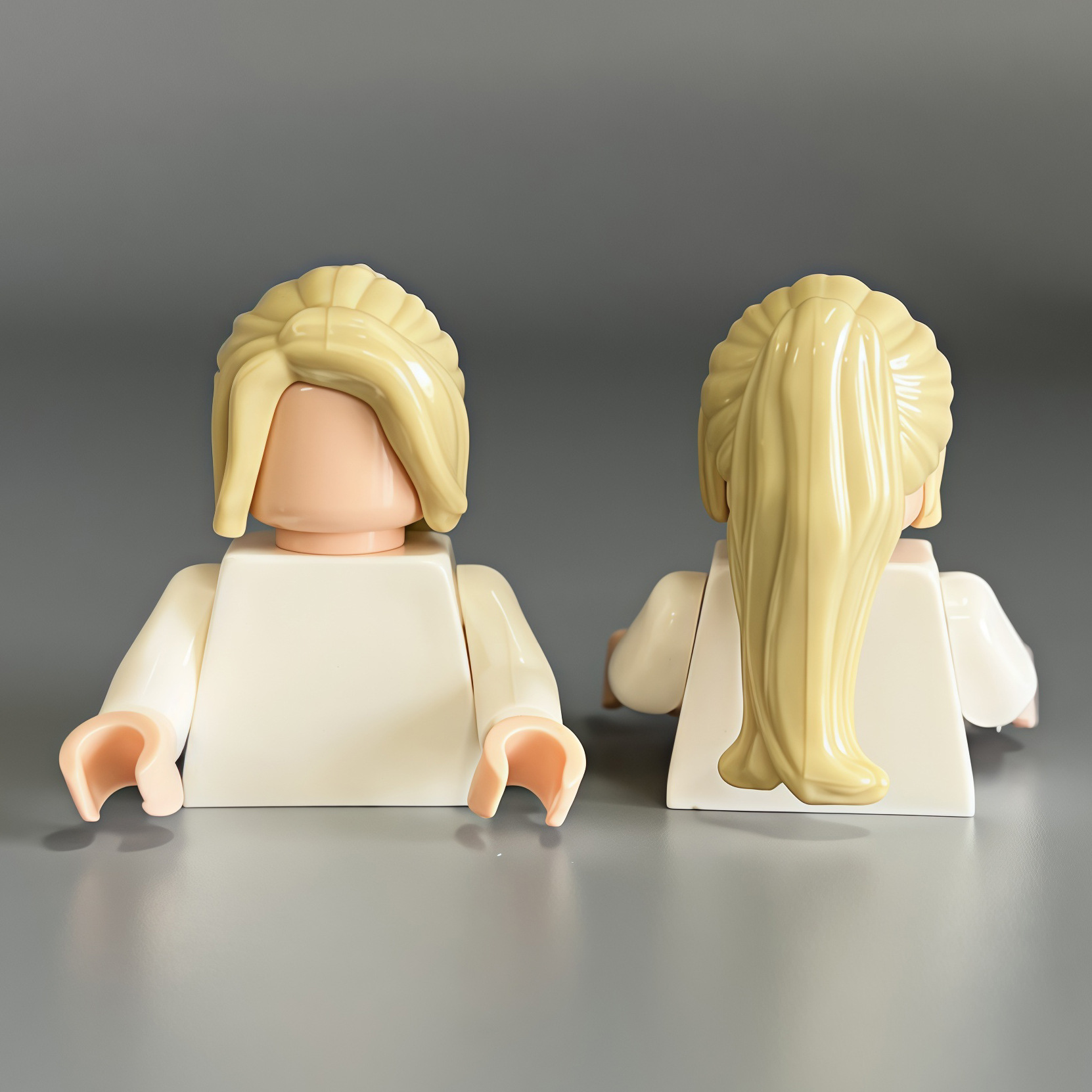 88426-high ponytail long hair-beige
