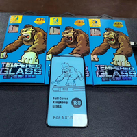 Kaca Tempered King Kong HD untuk Iphone 15 14 13 12 Pro Max Pelindung Layar 18D Airbag
