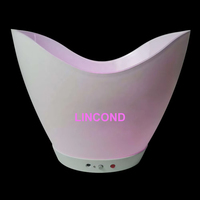 KTV Bar party oval forme Led luxe clignotant vin vodka whisky champagne seaux acrylique 8L en plastique LED seau à glace