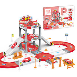 Ensemble de jouets de <span class=keywords><strong>parking</strong></span> de pompiers de bricolage d'approvisionnement d'usine avec moteurs de pompiers et jet de sauvetage pour les enfants - Product Image 1