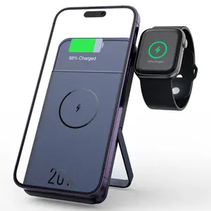 Für iPhone Apple Watch 10000mAh 3 in 1 tragbares Ladegerät Faltbare magnetische Magneti que ohne Fil Wireless Power bank