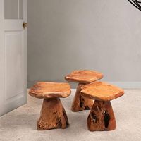Tabouret champignon rectangulaire moderne en cèdre naturel Guan Sen, écologique, pour décoration extérieure et intérieure