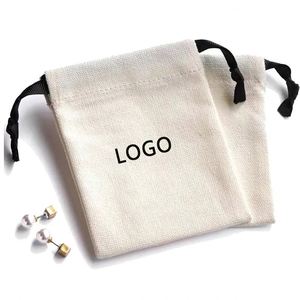 Grands sacs en lin avec cordon de serrage, sacs d'emballage en lin, sacs cadeaux personnalisés écologiques avec cordon de serrage - Product Image 1