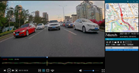 Enregistreur 10 pouces 2 caméras 1080p surveillance des angles morts module GPS caméra de rétroviseur de voiture à clipser