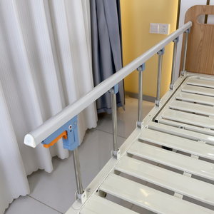 Zes-traps medische bedhek upgrade voor handmatige ziekenhuisbedden en thuiszorgbedden, roestvrij staal, verlaagde hoogte na het inklappen - Product Image 5