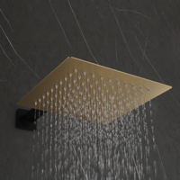 Ensemble de robinetterie de douche murale en laiton de luxe moderne avec pommeau de douche effet pluie pour salle de bain d'appartement/hôtel