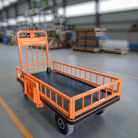 Heavy Duty Personalizable 500kg 300kg Capacidad Carro eléctrico Carro de mano Plataforma de acero de cuatro ruedas Construcción de uso industrial