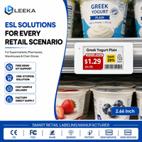 Etiqueta de Precio Electrónica LEEKA de 2.66 Pulgadas BLE BWRY con Gestión en la Nube para Supermercados y Tiendas de Abarrotes, Precio de Fábrica OEM ODM, CE FCC RoHS