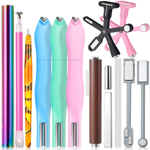 Imán potente de doble cabezal para decoración de uñas con diseño de triángulo y cuadrado ojo de gato, con pegamento y patrón absorbente de hierro. - Product Image 1