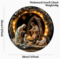 Beliebte Religiöse Holzdekoration mit Aufdruck für Weihnachten, Klassisches Kunsthandwerk für Schreibtisch, Wand und Tür, Katholische Dekoration