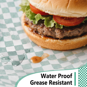 Green Checkered Food Grade Greaseproof <b>Paper</b> 305x305mm Waterproof Anti-stick <b>Wrapping</b> <b>Paper</b> - Product Image 4