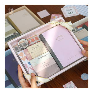 Kit de fournitures de <span class=keywords><strong>scrapbooking</strong></span> esthétique vintage, fournitures de journalisation rose, cordon de fixation, matériel de collage, cadeau pour jeune femme, carnet à grille A6 - Product Image 2