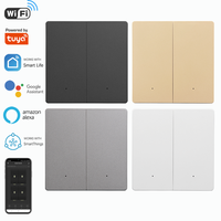 A2 Alexa Google Home kompatibel untuk Tuya WiFi Smart Switch untuk rumah 10A 500W Wireless Remote Control 1/2/3/4 Gang tombol netral