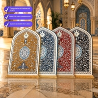 Tapis de prière en polyester extra épais, antidérapant, avec support en silicone, couleur unie, doux, pour la maison et la mosquée