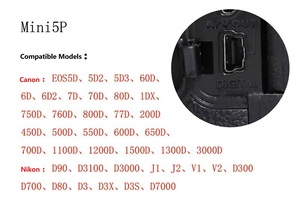 Cable de Datos USB 2.0 Mini de 5 Pines en Ángulo de Alta Velocidad con Conector Chapado en Oro TPE para Cámaras 760D <span class=keywords><strong>800D</strong></span> D610 D4 D3S - Product Image 3