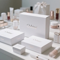 Coffret Cadeau Magnétique avec Boîte Rigide en Carton pour Rouge à Lèvres et Brillant à Lèvres, Finition Douce au Toucher, Couverture Rigide, Personnalisable avec Logo