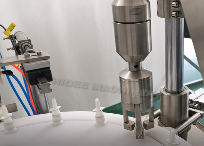 Higee 10ml 15ml 20ml 30ml liquid medicine nasal spray filling capping machine pharmaceutical spray bottling machine