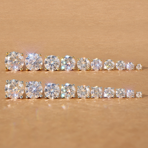 Boucles d'oreilles en moissanite 9MM VVS, testées au <span class=keywords><strong>diamant</strong></span>, 6 carats, pour femmes, style hip-hop, plaqué or 14K, argent sterling 925, certifiées GRA, boucles d'oreilles pour hommes - Product Image 4