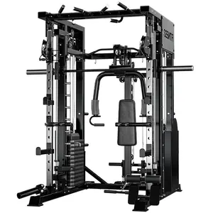 Equipamento de treinamento abrangente para máquinas Smith comerciais multifuncionais de fitness tudo em um para serviço pesado