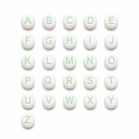 Perles en silicone rondes blanches de 15 mm, lettres de l'alphabet, forme sphérique, pour la fabrication de bijoux DIY, attache-sucette