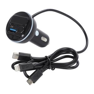 Transmisor FM para Auto G46, Llamadas Manos Libres, Reproductor MP3 para Auto con Bluetooth 5.3 y Cables de Carga Uno a Tres - Product Image 1