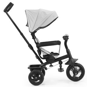 Brightbebe <strong>Toddler</strong> Tricycle for 1-3 Year Olds Parent Push <strong>Handle</strong> <strong>Trike</strong> <strong>with</strong> Backrest Safety Belt Baby Bike Steel Frame - Product Image 3