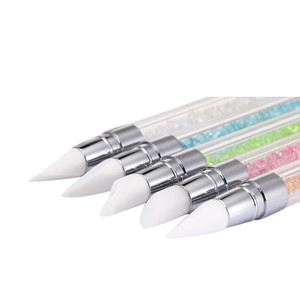 Hermoso Set de Pinceles de Silicona de Doble Punta para Uñas con Diamantes, 5 Piezas, con Material Plástico para Arte de Uñas - Product Image 5