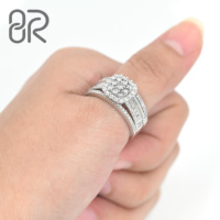 Bagues en moissanite VVS 0,25 ct, bagues en diamant, livraison rapide, stock de luxe, coupe émeraude, bague en argent 925 pour homme et femme