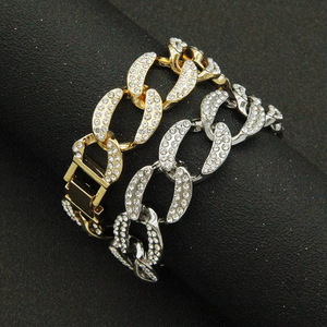Personalized Full <b>Cuban</b> <b>Chain</b> Bracelet, Cool Exaggerated Fashion Bracelet Bracelet for Men and Women Tanjing - Product Image 2