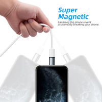 Adaptateur USB C Femelle vers Micro USB/USB C Mâle 2 en 1 Chargeur Magnétique Rapide Câble Type C Convertisseur Magnétique