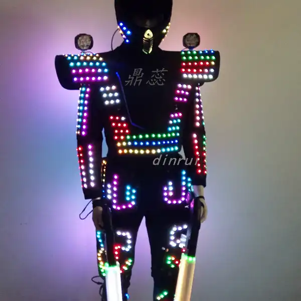 Vêtements lumineux et robots LED