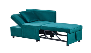 Multi-functional Foldable <b>Sofa</b> <b>Bed</b> with Metal <b>Frame</b> and Fabric Upholstery Adjustable Futon Design for Living Room & Hotel Use - Product Image 4