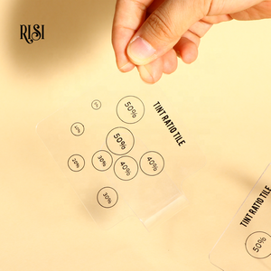 Paleta Profesional de Acrílico Cuadrada <span class=keywords><strong>RISI</strong></span> para Mezclar Tintes de Cejas y Pestañas con Tabla de Proporciones para Tinte de Cejas - Product Image 5